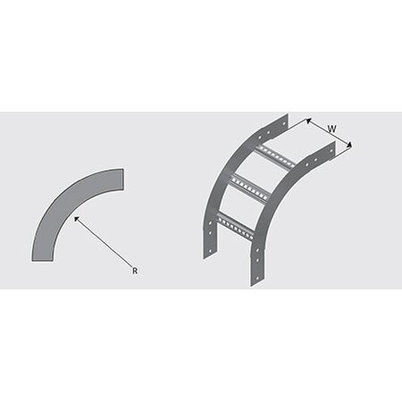 N2ER4504H NEMA 2 Cable Ladder External Riser HDG