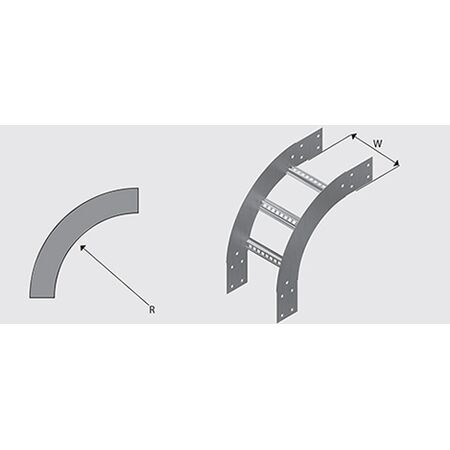 N3ER6004H NEMA 3 Cable Ladder External Riser HDG