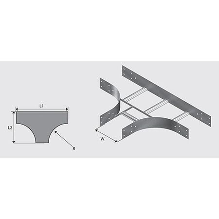 N3T3004H NEMA 3 Cable Ladder Tee HDG