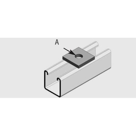 E1063 M10 Flat Plate Fitting HDG