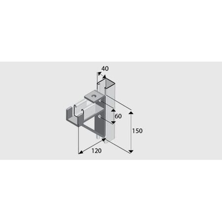 E1075-4 Cantilever Bracket HDG