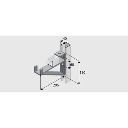 E1075-8 Cantilever Bracket HDG