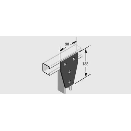 E1358 Flat Plate Fitting HDG