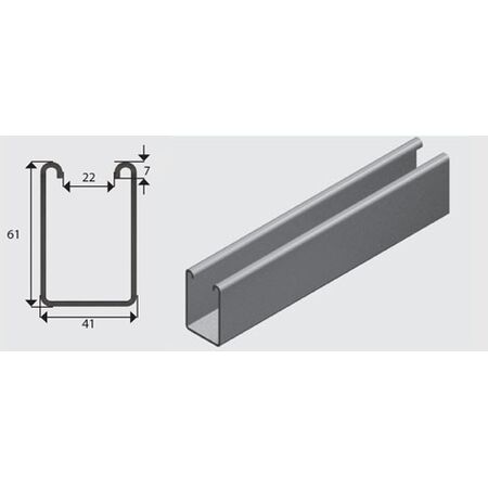 E5500 41x61mm Channel/Strut HDG