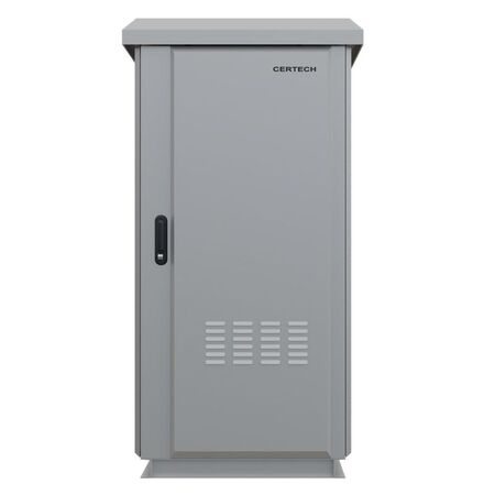 CERTECH 27RU 600mm Deep Outdoor Freestanding Cabinet. IP45 Rated, Grey