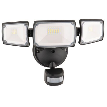 Onyx Triple Head LED Security Flood Light with PIR Sensor