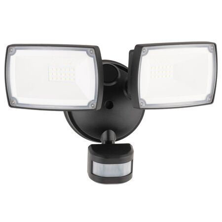 Onyx Twin Head LED Security Flood Light with PIR Sensor