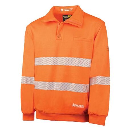 Arc flash Water Repellent Fleece Jumper HRC2 10.6cal/cm2 – Bool [ ARC-FLEECE2-B-BW1350T1-4XL ]