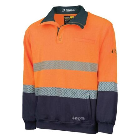 Arc flash Two Tone Water Repellent Fleece Jumper HRC2 10.6cal/cm2 – Bool [ ARC-FLEECE2-B-BW2350T1-ON-M ]