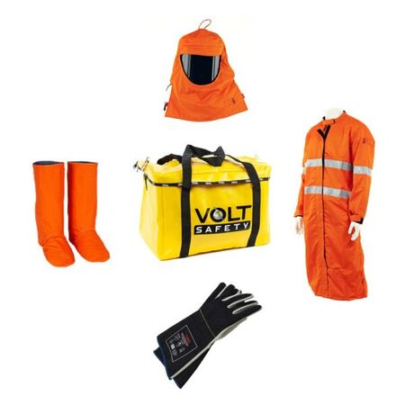 Arc flash Switching Coat Kit with Hood HRC2 12cal/cm2 – Volt Safety [ ARC-KIT2-SWC-HOOD-L ]