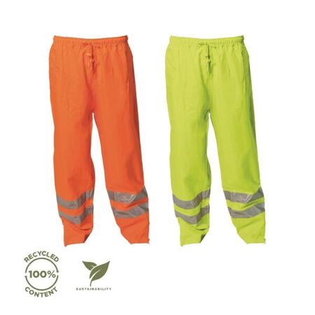Recycled Hi-Vis Taped Rain Pants – WS Workwear [ PANTS-W-WS0968309-O-S ]