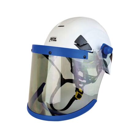 Arc Flash Faceshield with Petzl Helmet HRC2 12cal/cm2 – BSD [ ARC-FS-2PLUS-PZL+H-W ]