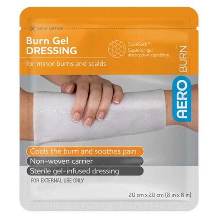 Gel Infused Burns Dressing – Aero Healthcare [ FA-A-BD-20x20 ]