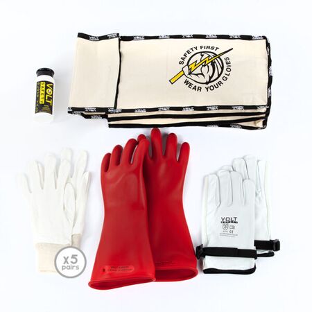 Electrical Insulated Glove Kit Class 0 1000V – Volt Safety [ GLOVE0-K-280-11 ]