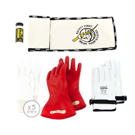 Electrical Insulated Glove Kit Class 00 500V – Volt Safety [ GLOVE00-K-09 ]