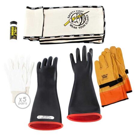 Electrical Insulated Glove Kit Class 1 7.5kV – Volt Safety [ GLOVE1-K-12 ]