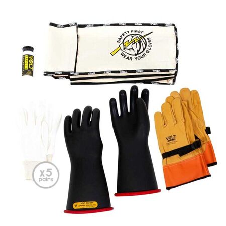 Electrical Insulated Glove Kit Class 2 17kV – Volt Safety [ GLOVE2-K-09 ]