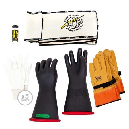 Electrical Insulated Glove Kit Class 3 26.5kV – Volt Safety [ GLOVE3-K-12 ]