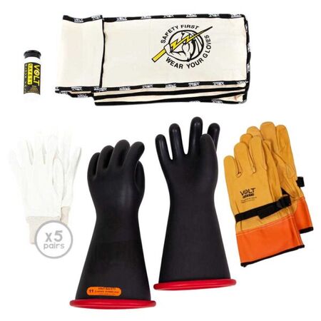 Electrical Insulated Glove Kit Class 4 36kV – Volt Safety [ GLOVE4-K-10 ]