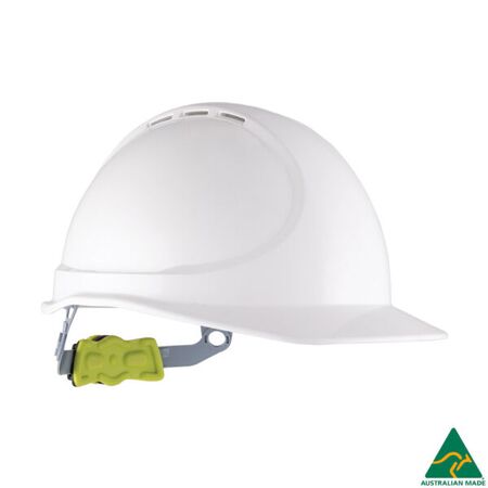 Vented Type 1 Hard Hat with Ratchet Harness – Force360 [ HELMET-F-HPFPRGTE01-WHI ]