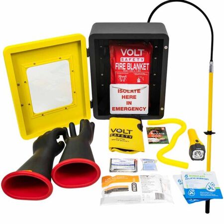 High Voltage Wall Mounted Rescue Kit – Volt Safety [ KIT-HVR-WM-4 ]