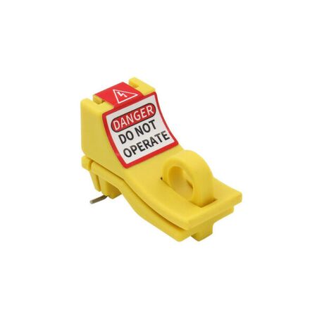 Yellow Mini Circuit Breaker Lockout Pin Out Style <11mm - Volt Safety [ LOCKOUT-CBL101 ]