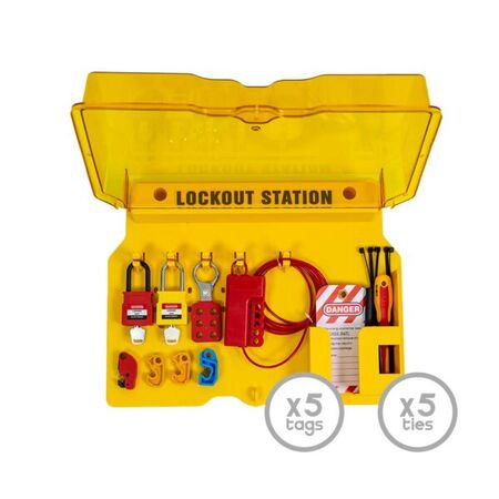 Wall Mounted Lockout Kit Small – Volt Safety [ LOCKOUT-KIT-S-WM ]