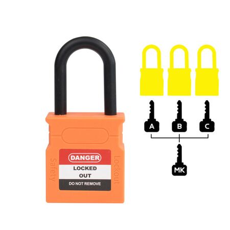 Padlock Dielectric Shank 38mm – Volt Safety [ LOCKOUT-LOCK-NO-KD+MK ]