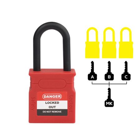 Padlock Dielectric Shank 38mm – Volt Safety [ LOCKOUT-LOCK-NR-KD+MK ]