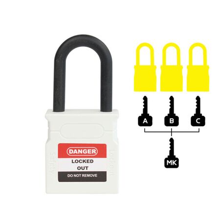 Padlock Dielectric Shank 38mm – Volt Safety [ LOCKOUT-LOCK-NW-KD+MK ]