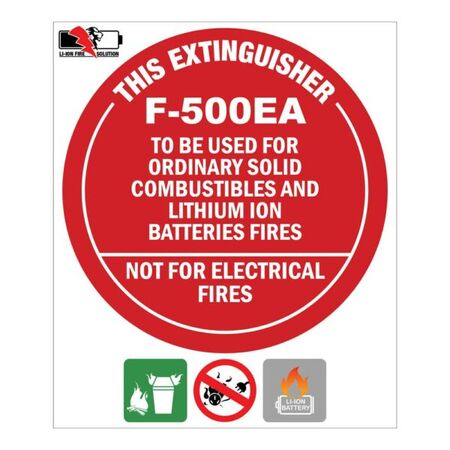 F-500 Extinguisher location sign – LI-ion Fire Solution [ SIGN-L-IDF-500 ]
