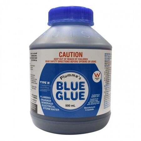 SOLVENT CEMENT TYPE N 500ml PLUMMAS BLUE, PVC