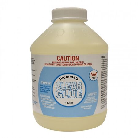 SOLVENT CEMENT TYPE N 1L PLUMMAS CLEAR, PVC