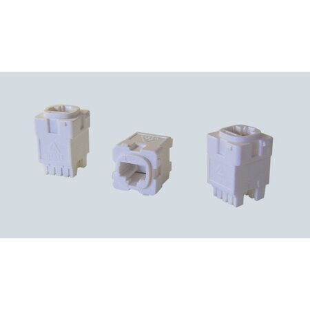 CAT3 AUS TEL JACK, 8P4C, WHITE K/110 TERMINATION, [10] PACK