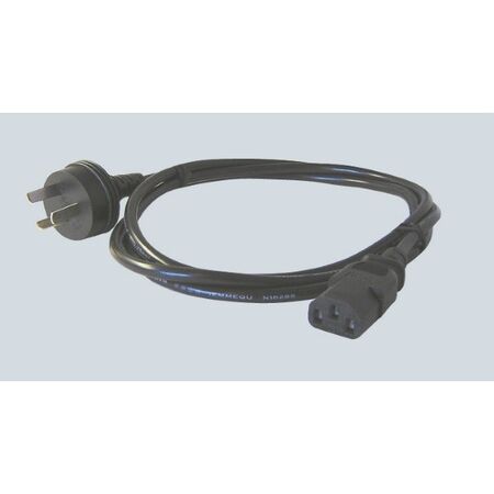 CABLE, 240V GENERAL POWER 2m AUS 3-PIN MALE TO IEC FEMALE