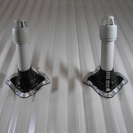 FLASHING #3, 5-127mm PIPE 221 x 221mm BASE, BLACK COMBO