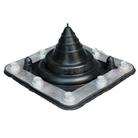 FLASHING #0, SOLAR 0-35mm PIPE 100 x 100mm BASE, BLACK PREM