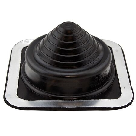 FLASHING #3, 5-127mm PIPE 221 x 221mm BASE, BLACK PREM