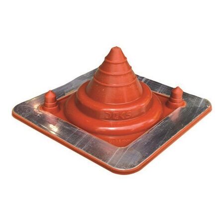 FLASHING #0, SOLAR 0-35mm PIPE 100 x 100mm BASE, RED PREM