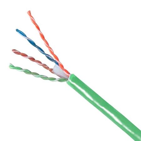 CABLE, CAT6 UTP SOLID, 250MHz 23AWG 4 PAIR, GREEN, 305m