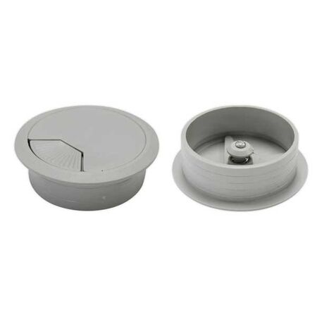 DESK GROMMET, 60mm GREY (10)