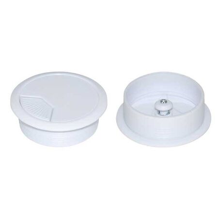 DESK GROMMET, 80mm WHITE (10)
