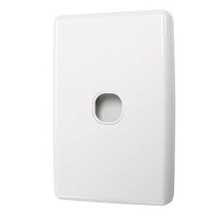 SWITCH PLATE ONLY, NO MECHS 1 GANG WITH COVER, WHITE