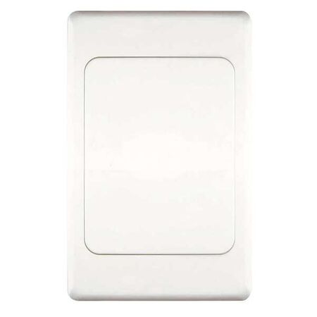 WALL PLATE, BLANK, WHITE