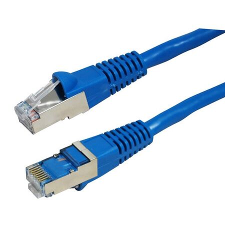 PATCH CORD, CAT6A, SFTP BLUE, 0.5m