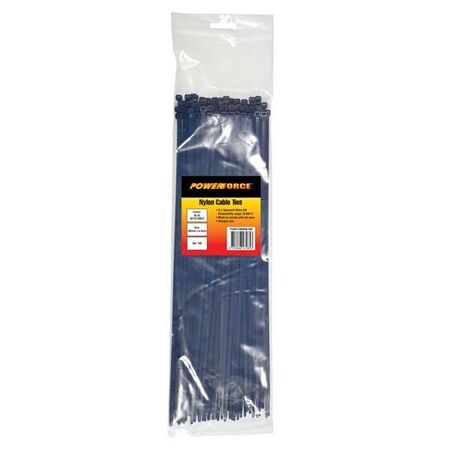 CABLE TIE, NYLON - DETECTABLE BLUE, 385mm x 4.8mm [100] PACK