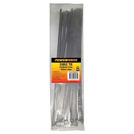 CABLE TIE, 316 STAINLESS STEEL 520mm x 8mm [50] PACK