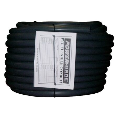 PVC FLEXIBLE CONDUIT, D/WIRE BLACK, 63mm x 15m