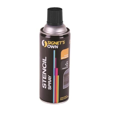 STENCIL SPRAY 350gm AERO BLACK SIGNET