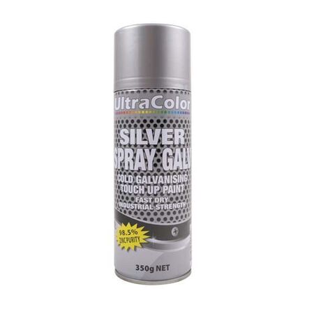 SPRAY GALV SILVER 350gm, COLD GALVANISING TOUCH UP PAINT